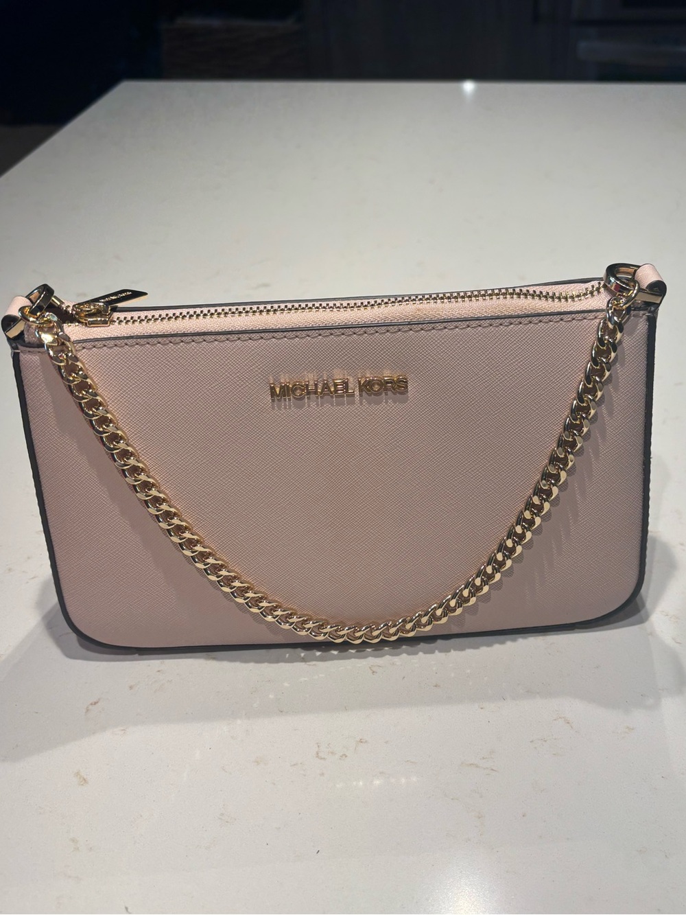 MICHEAL KORS 100% Leather, Powder Blush w/ Gold Accents, also red & black - Picture 4 of 11